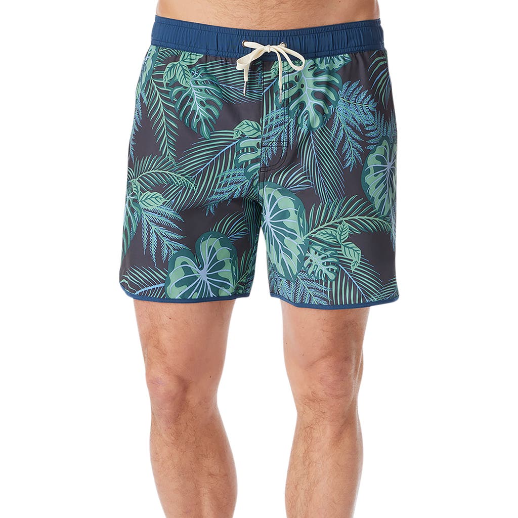 Fair Harbor Anchor Water Repellent Swim Trunks In Blue