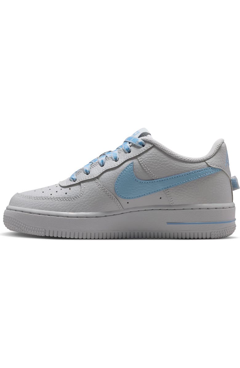 Nike Kids' Air Force 1 Low Basketball Sneaker, Alternate, color, Wolf Grey/ Work Blue