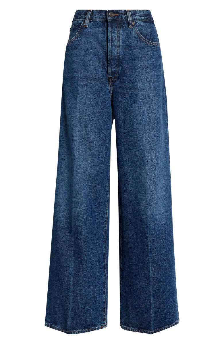 FRAME The Collegiate Super High Waist Wide Leg Jeans, Alternate, color, Galactic