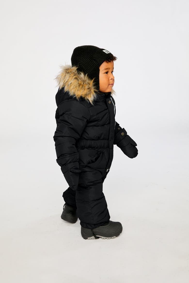 Original Removable Mittens & Boots One Piece Puffy Snowsuit, Alternate, color, Noir