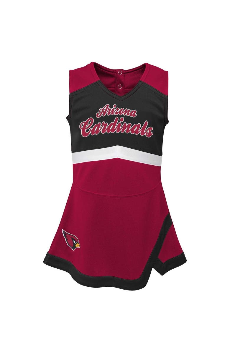 Outerstuff Girls Infant Cardinal Arizona Cardinals Cheer Captain Jumper Dress, Alternate, color, Cardinal