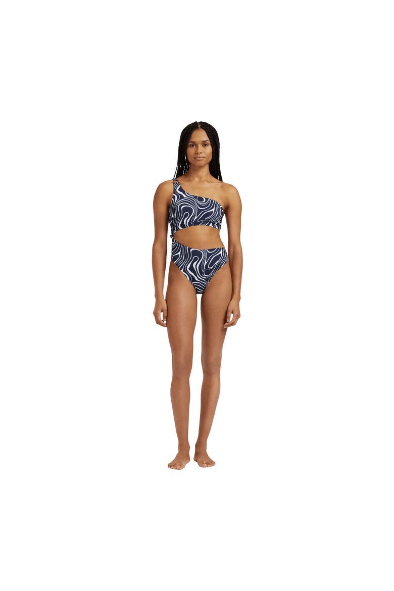 Women Asymmetric One-piece swimsuit Orcas, Alternate, color, navy