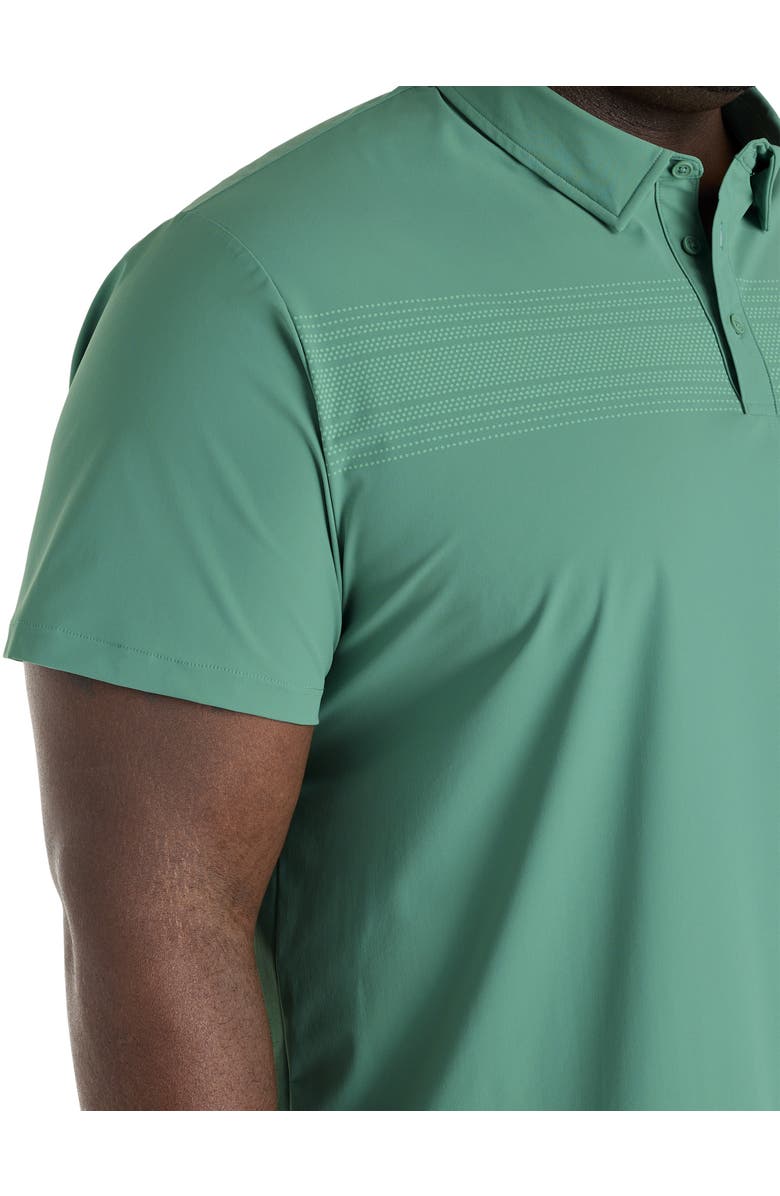 Society of One by DXL Big 
Tall Performance Polo Shirt, Alternate, color, Deep Sea Green