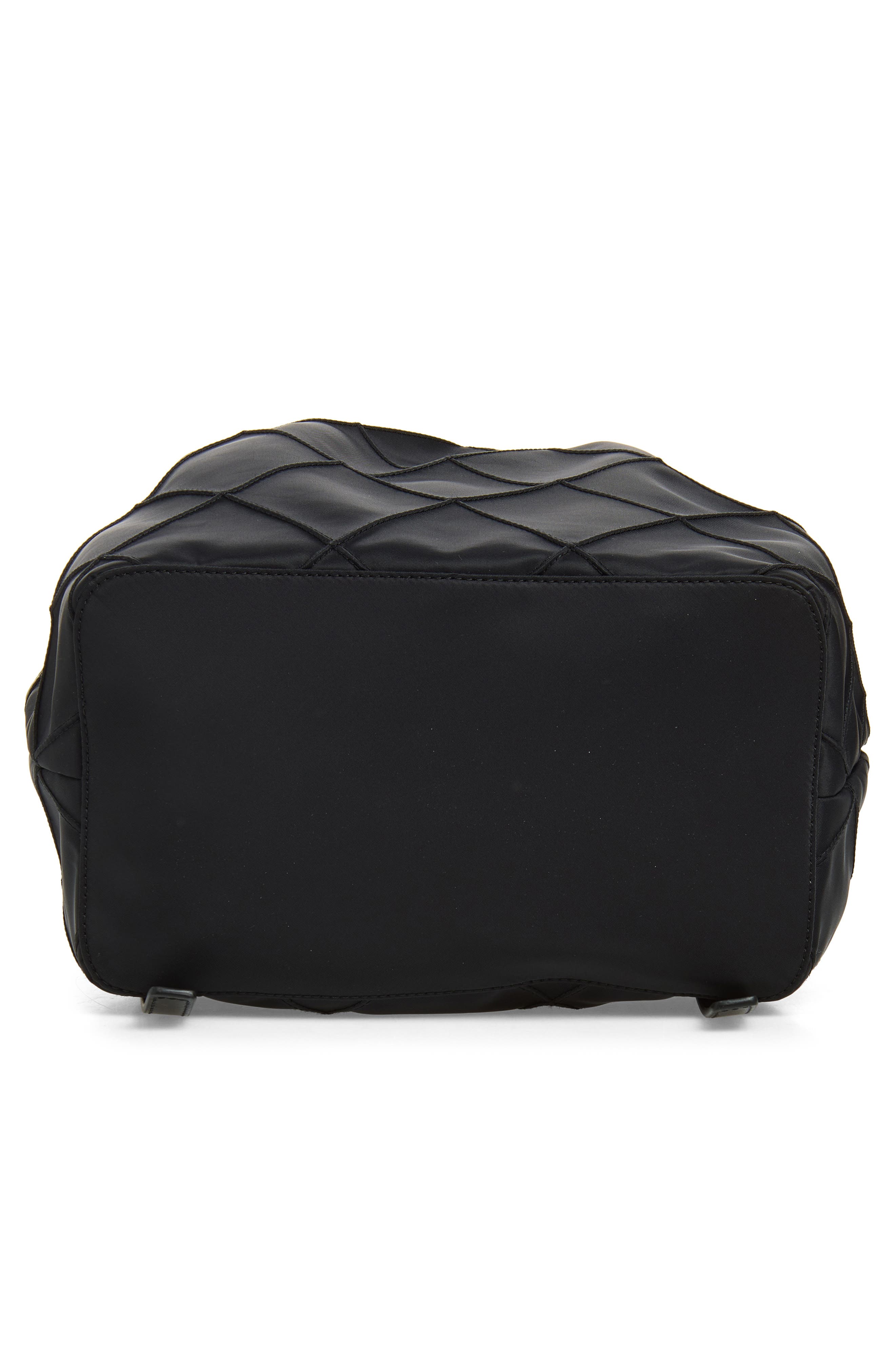 Tory Burch Fleming Nylon Backpack, Alternate, color, Black