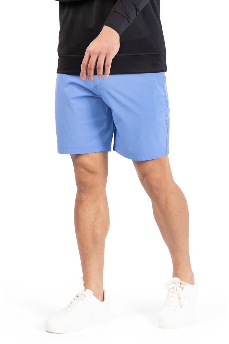 Solid Performance Shorts, Alternate, color, DENIM
