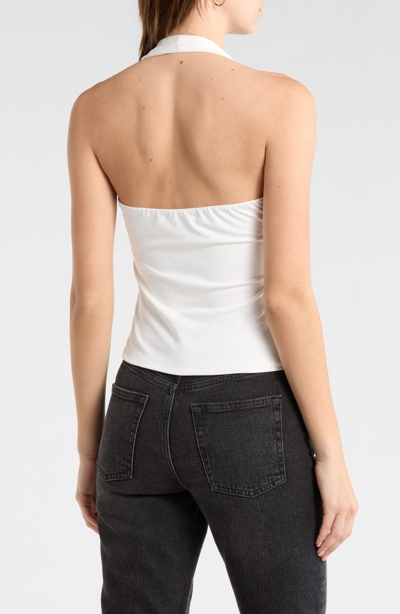 Madden Girl On/Off Shoulder Asymmetrical Tank, Alternate, color, White