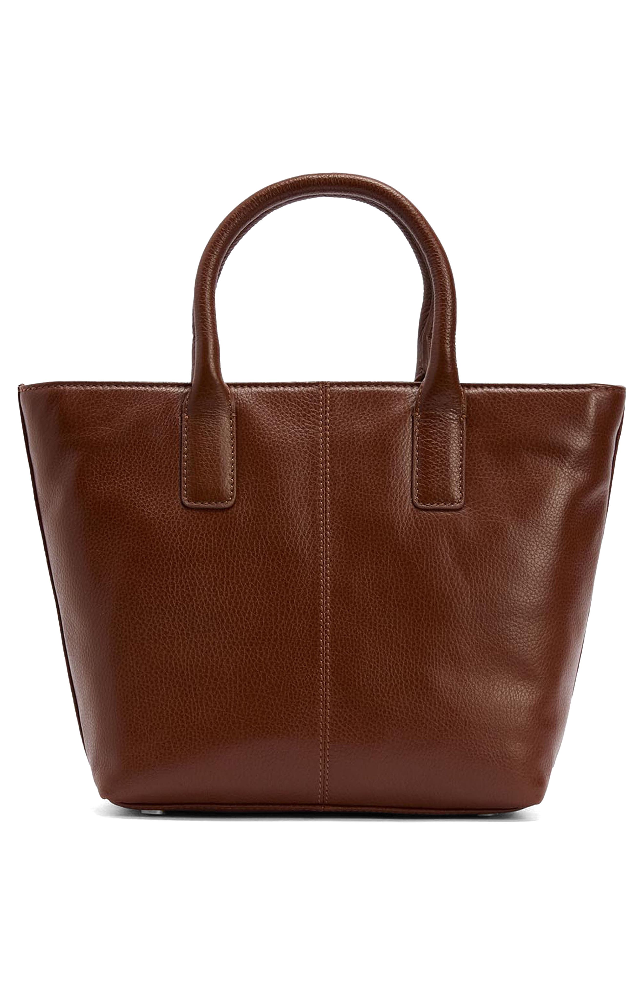 Birch Leather Tote, Alternate, color, BROWN