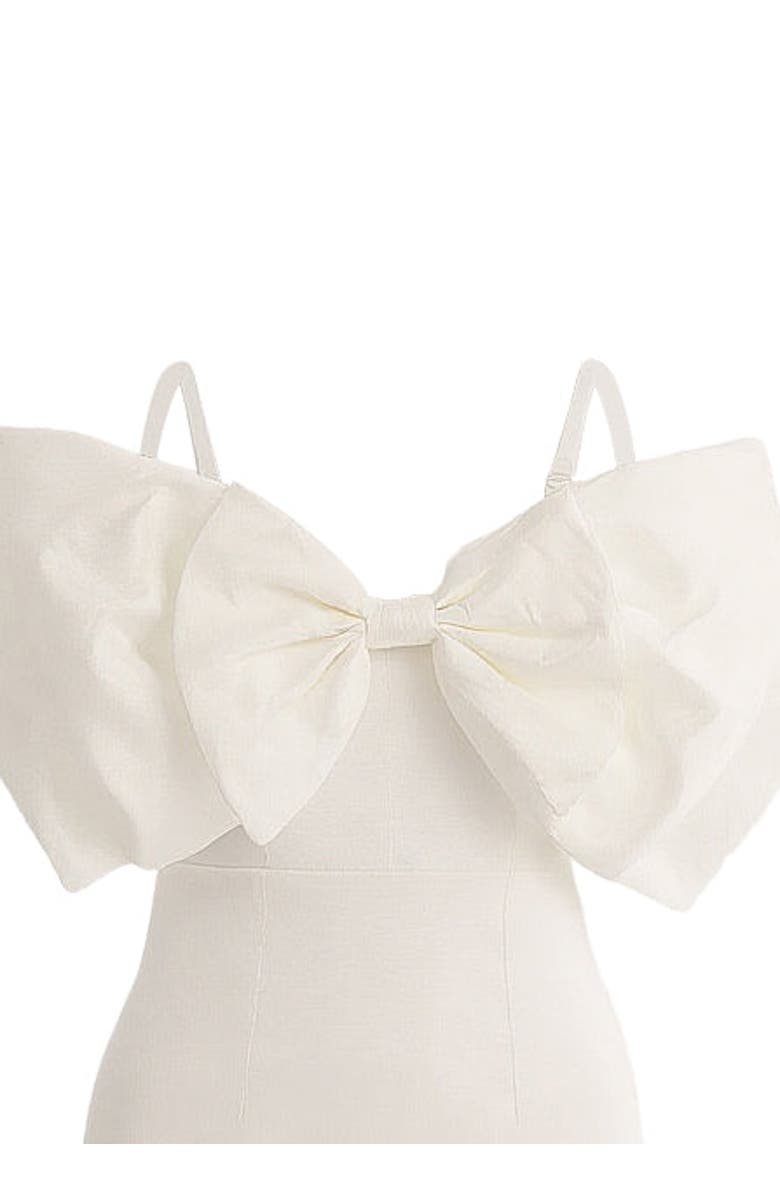 Tulleen Bow Mini Dress, Alternate, color, White