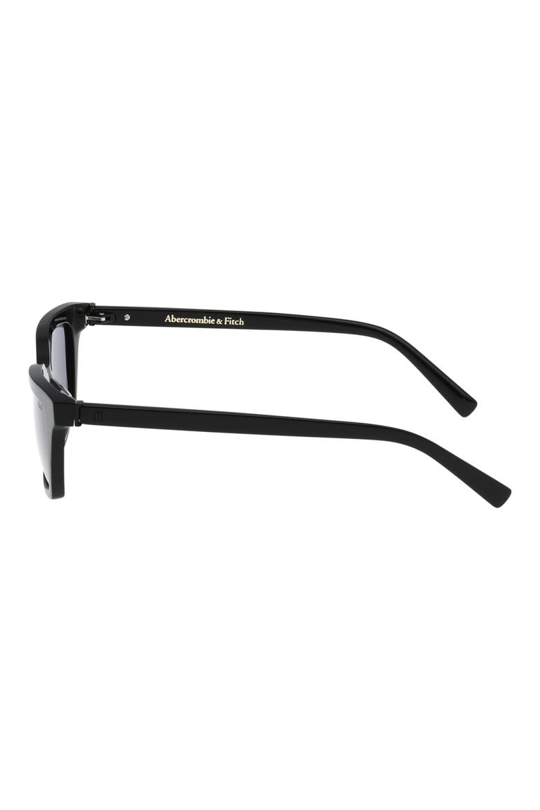 52mm Cat Eye Sunglasses, Alternate, color, SHINY BLACK / SMOKE
