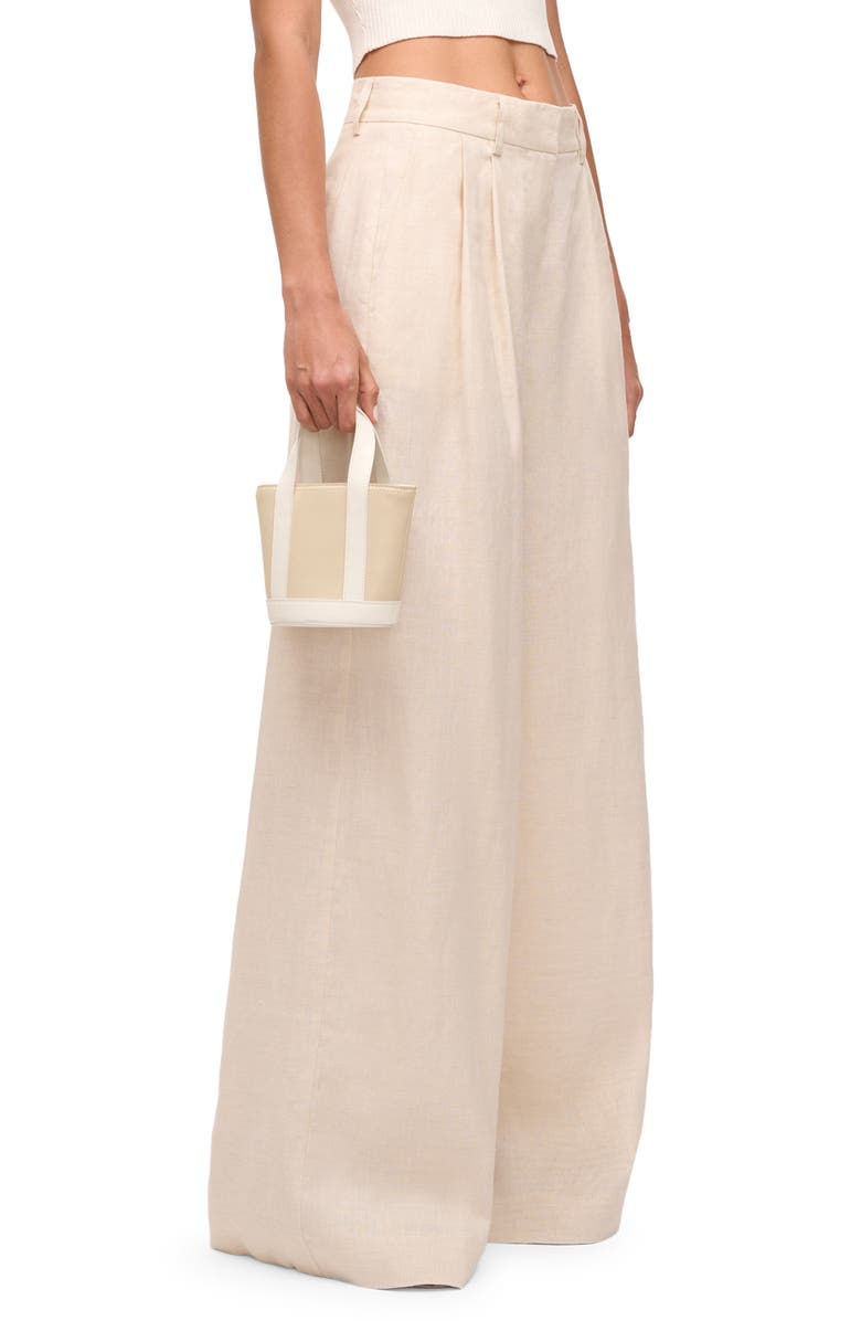 STAUD Luisa Linen Wide Leg Pants, Alternate, color,