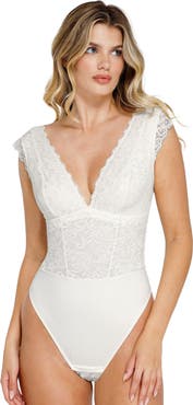 Popilush Shapewear Sculpting Lace Bodysuit