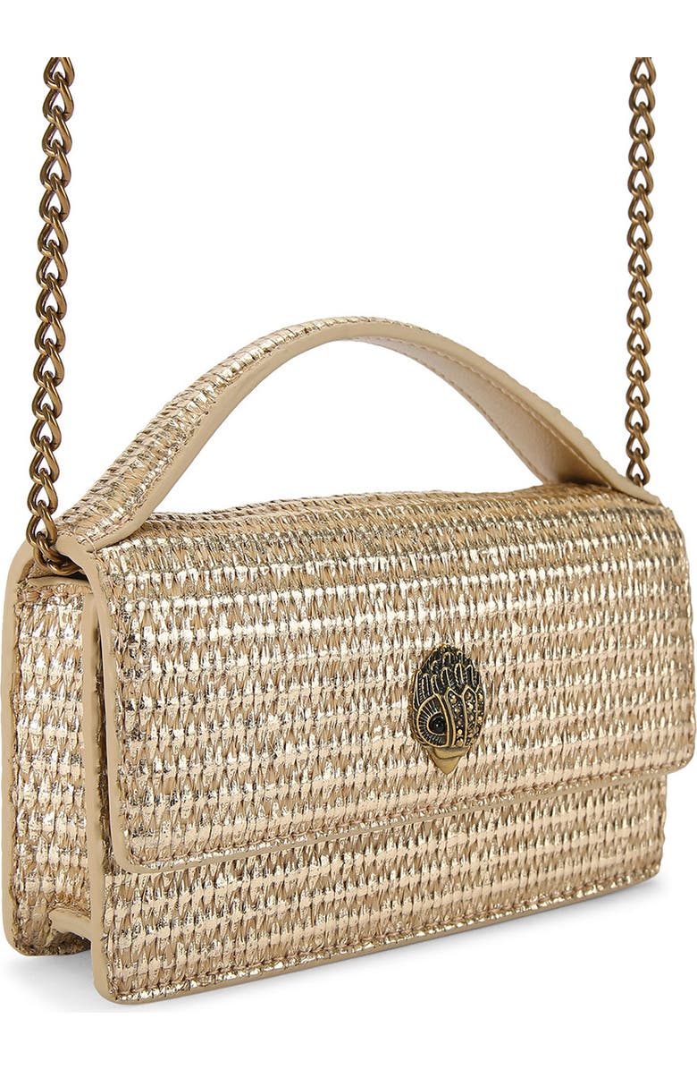 Kurt Geiger London Extra Small Bond Genuine Calf Hair & Leather Top Handle Bag, Alternate, color, Gold