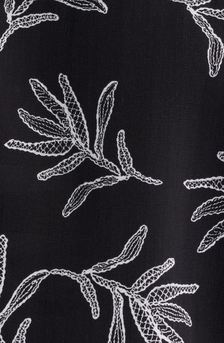 NN07 Ole 5210 Floral Cotton & Lyocell Camp Shirt, Alternate, color, Black