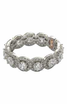 SUZY LEVIAN Sterling Silver CZ Bridal Band Ring