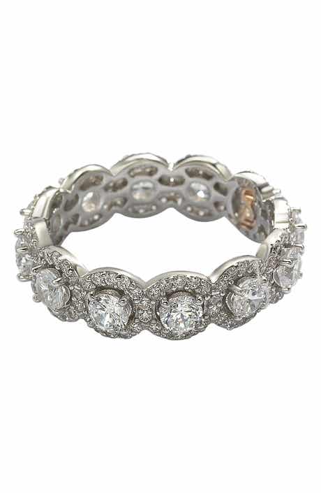 SUZY LEVIAN Sterling Silver CZ Bridal Band Ring