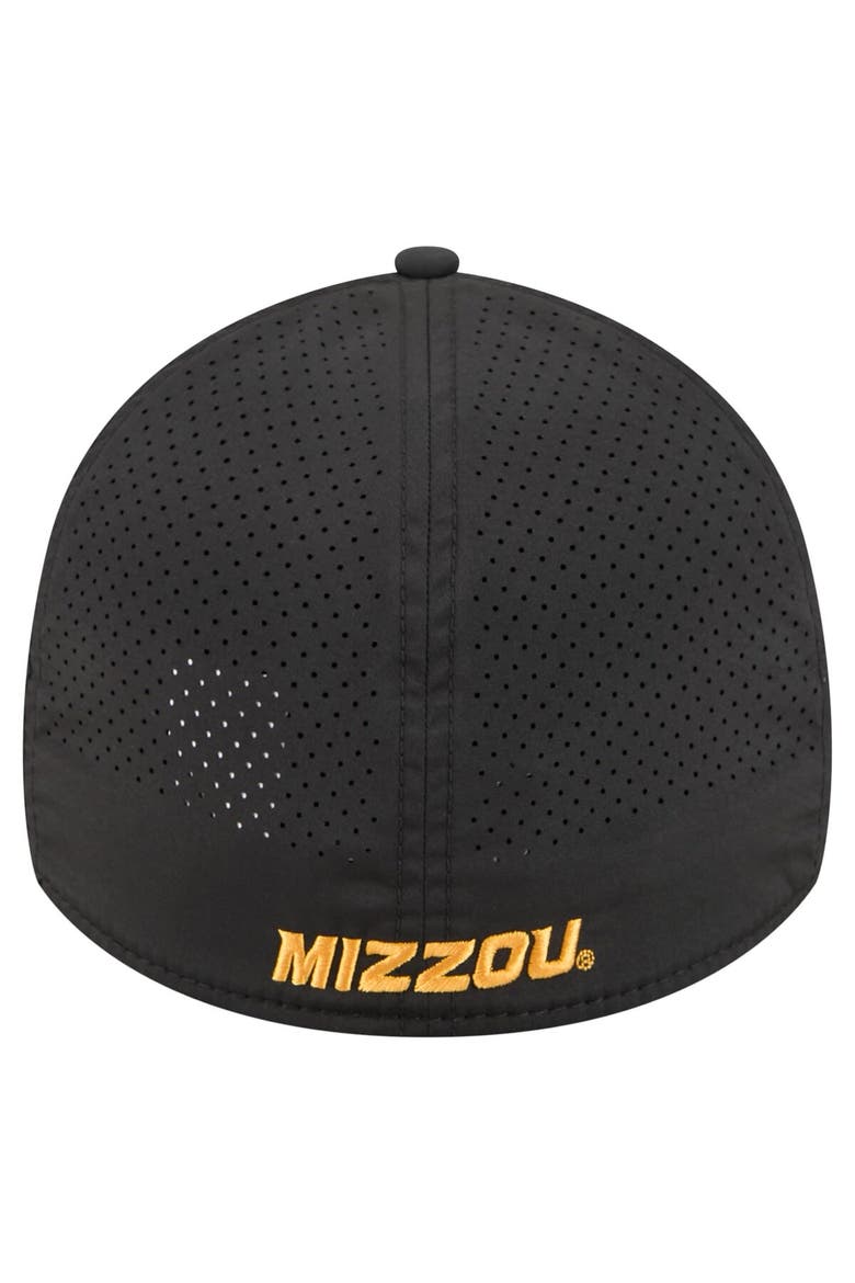Men's New Era  Black Missouri Tigers Rope 39THIRTY Flex Hat, Alternate, color, Black