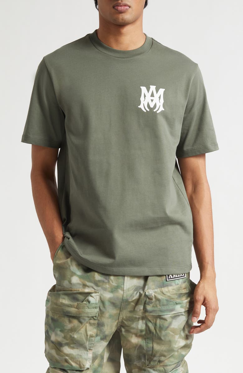 AMIRI MA Core Logo Graphic T-Shirt, Main, color, Dark Sage