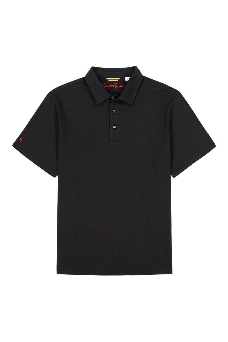 Furlan Stretch Cotton Polo, Alternate, color, BLACK