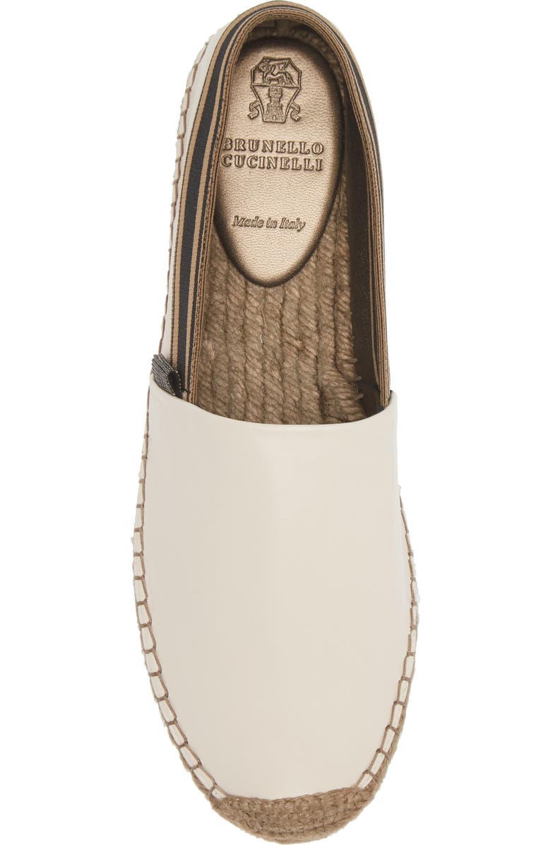 Brunello Cucinelli Leather Espadrille Flat, Alternate, color,