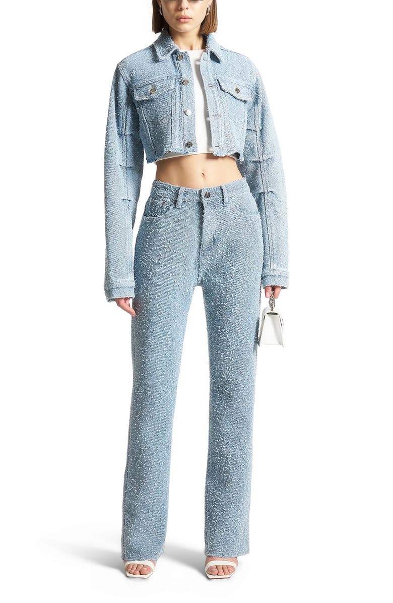 Manière De Voir Sara Boucle Straight Leg Jeans, Alternate, color,