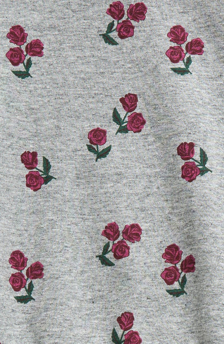 MILES THE LABEL Heart Print Ruffle French Terry Sweatshirt & Joggers Set, Alternate, color,