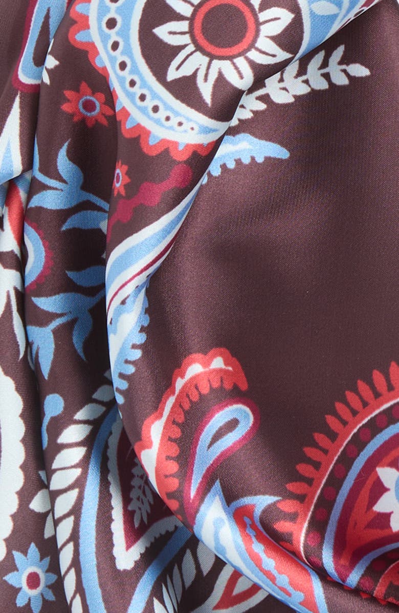 Treasure & Bond Oversize Square Satin Scarf, Alternate, color, Burgundy Circle