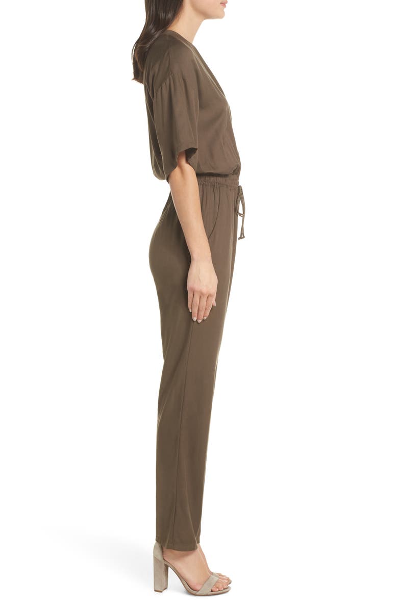 Fraiche by J Surplice Jumpsuit, Alternate, color,