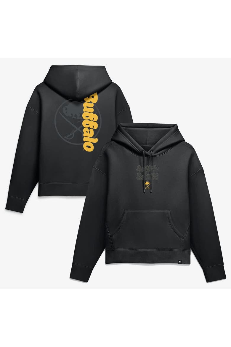 Women's Fanatics Buffalo Sabres Blackout Hoodie, Main, color, Black