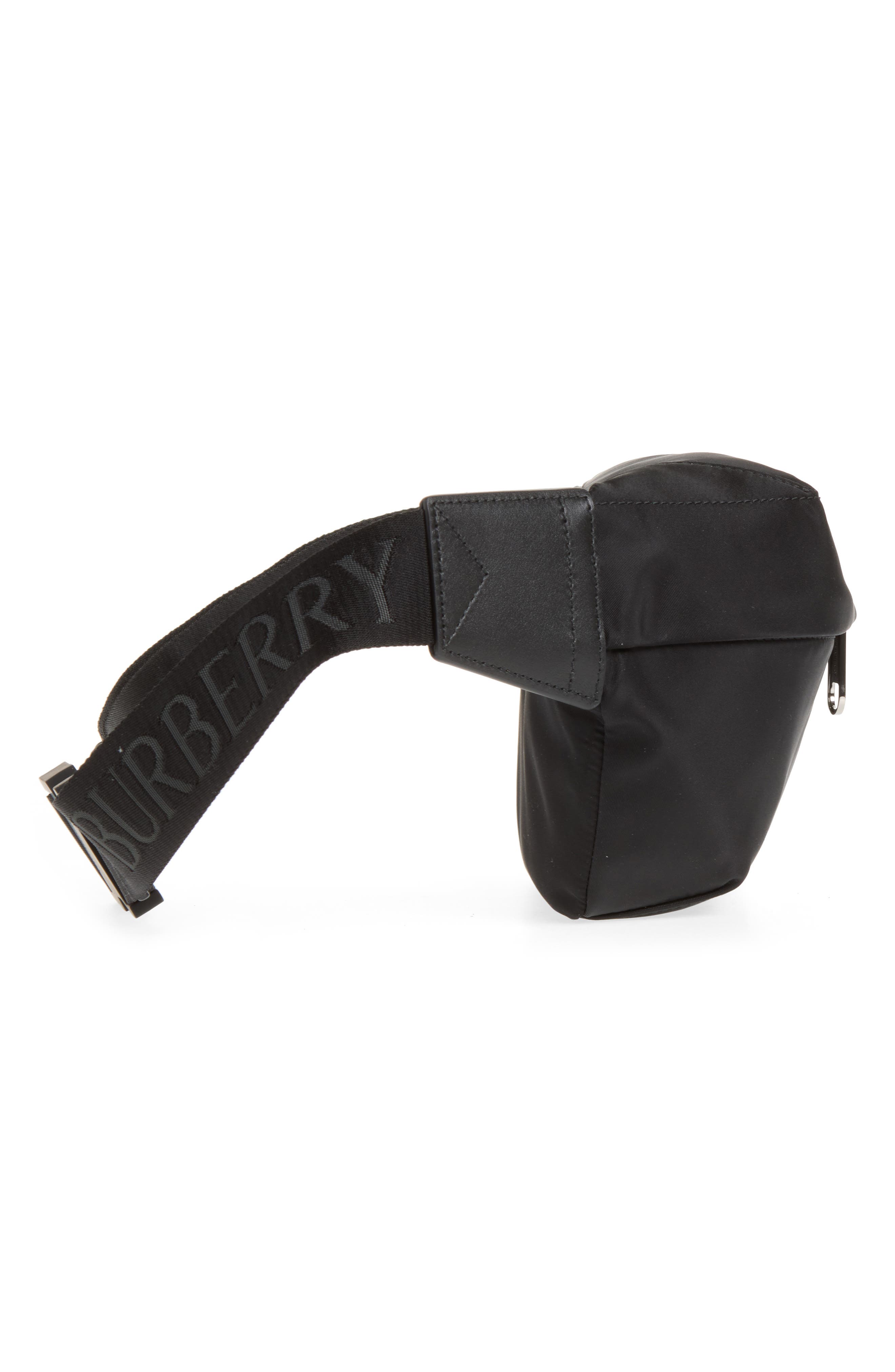Burberry Sonny Belt Bag, Alternate, color, Black