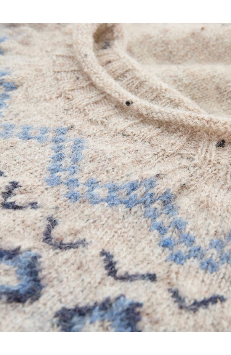 Celtic & Co. British Wool Fair Isle Sweater, Alternate, color, Oatmeal Fleck