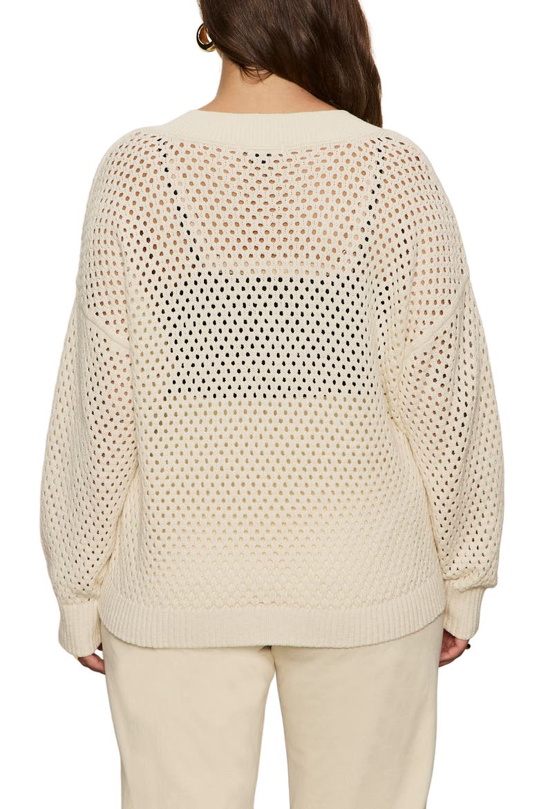 Airy Openwork Sweater, Alternate, color, MACRAME