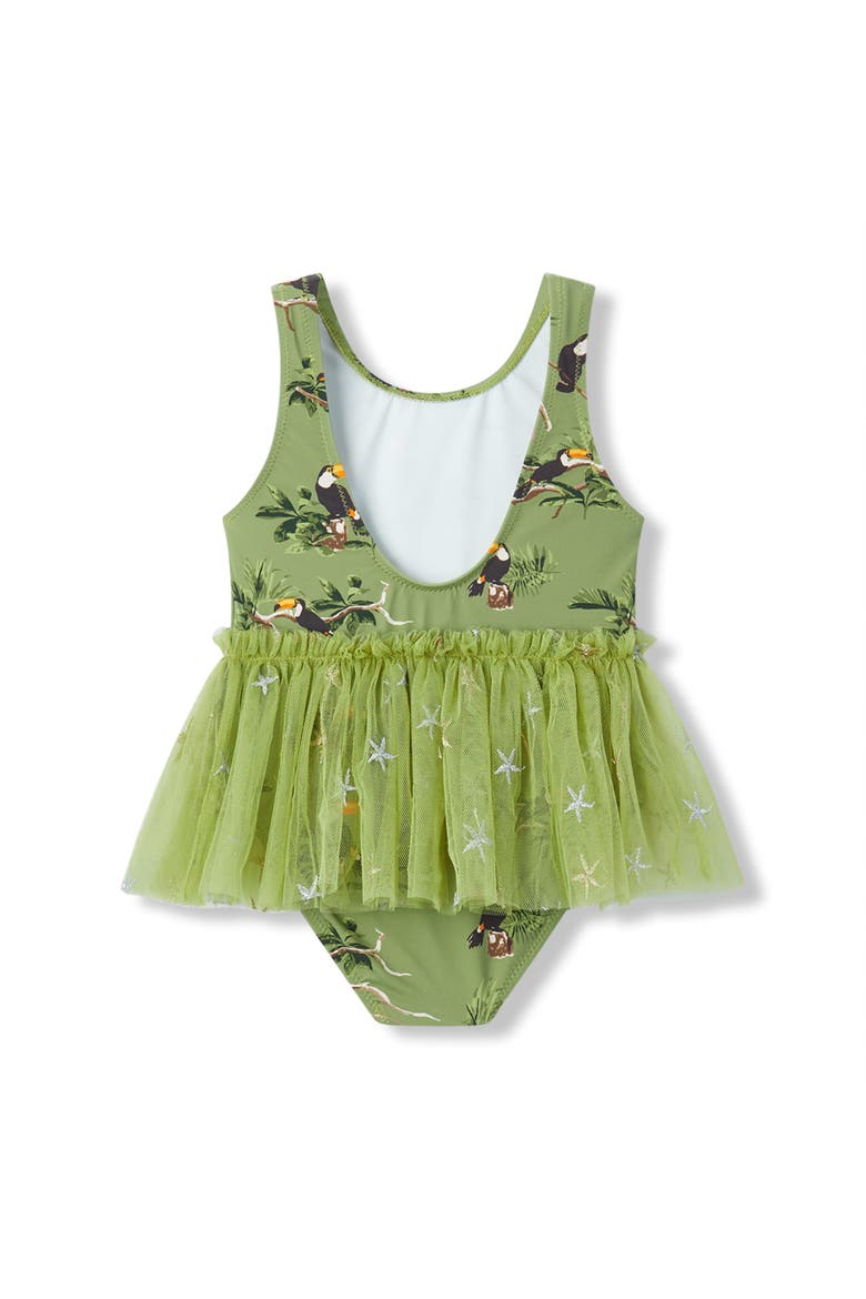 Ballet Skirt Swimsuit, Alternate, color, Toucan