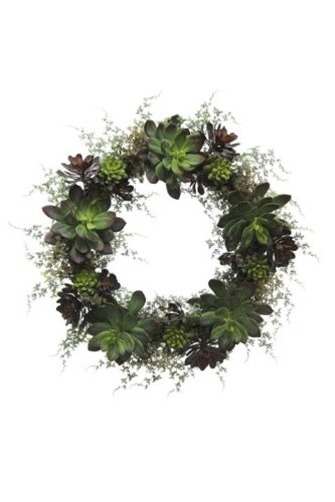 30" Artificial Eucalyptus and Succulent Wreath
