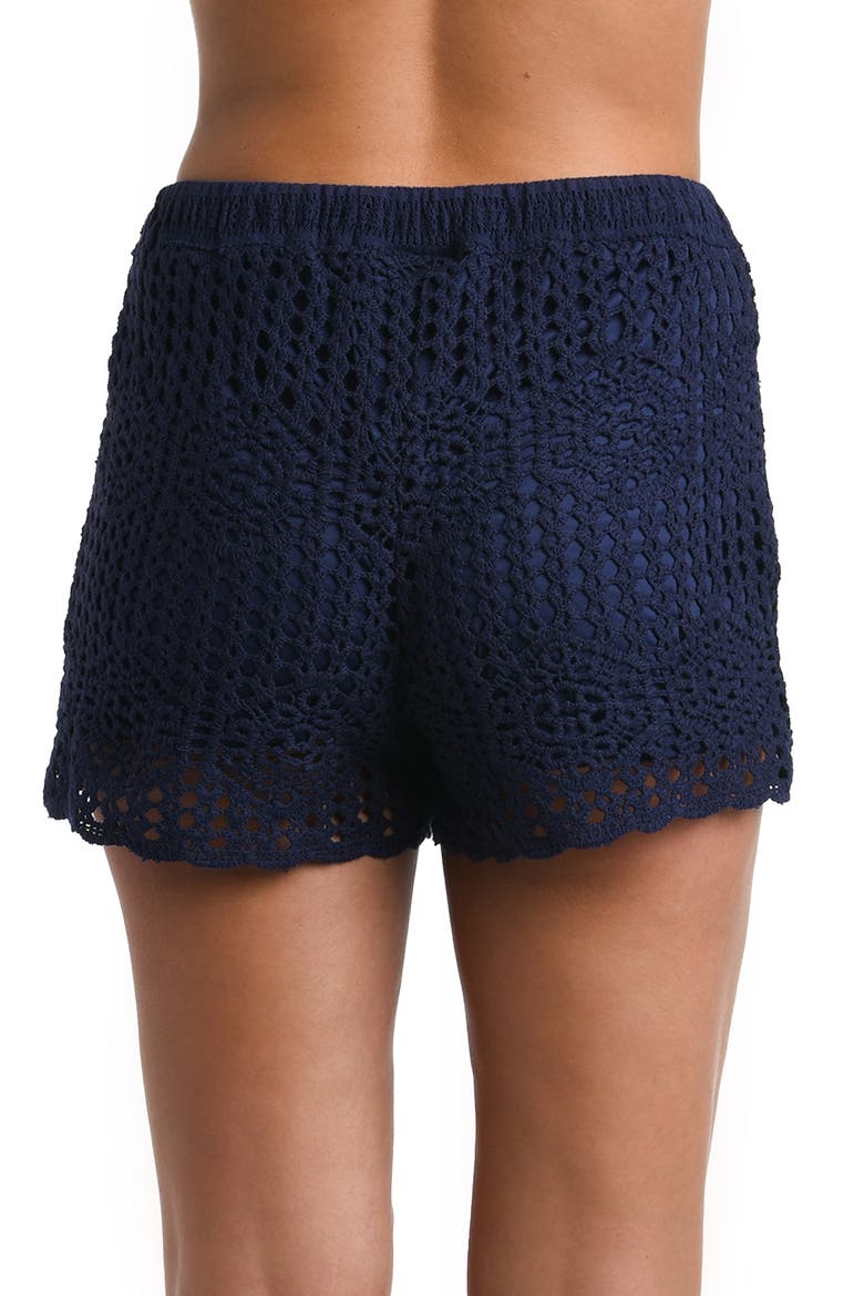Waverly Cotton Cover-Up Shorts, Alternate, color, INDIGO