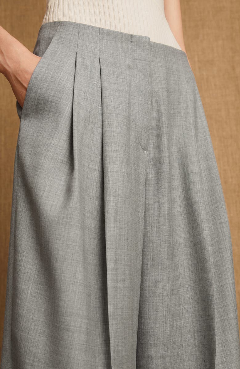 & Other Stories High Waist Wide Leg Wool Blend Trousers, Alternate, color, 