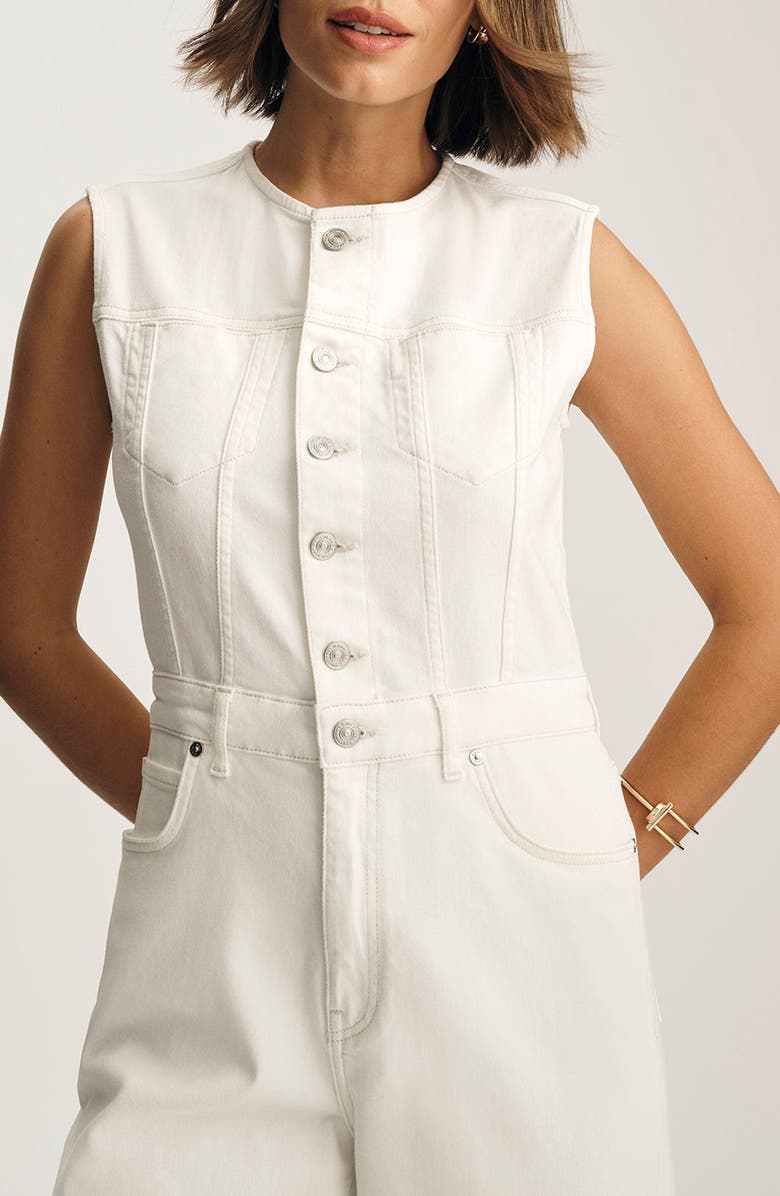 Mavi Jeans Nilly Sleeveless Denim Jumpsuit, Alternate, color, 