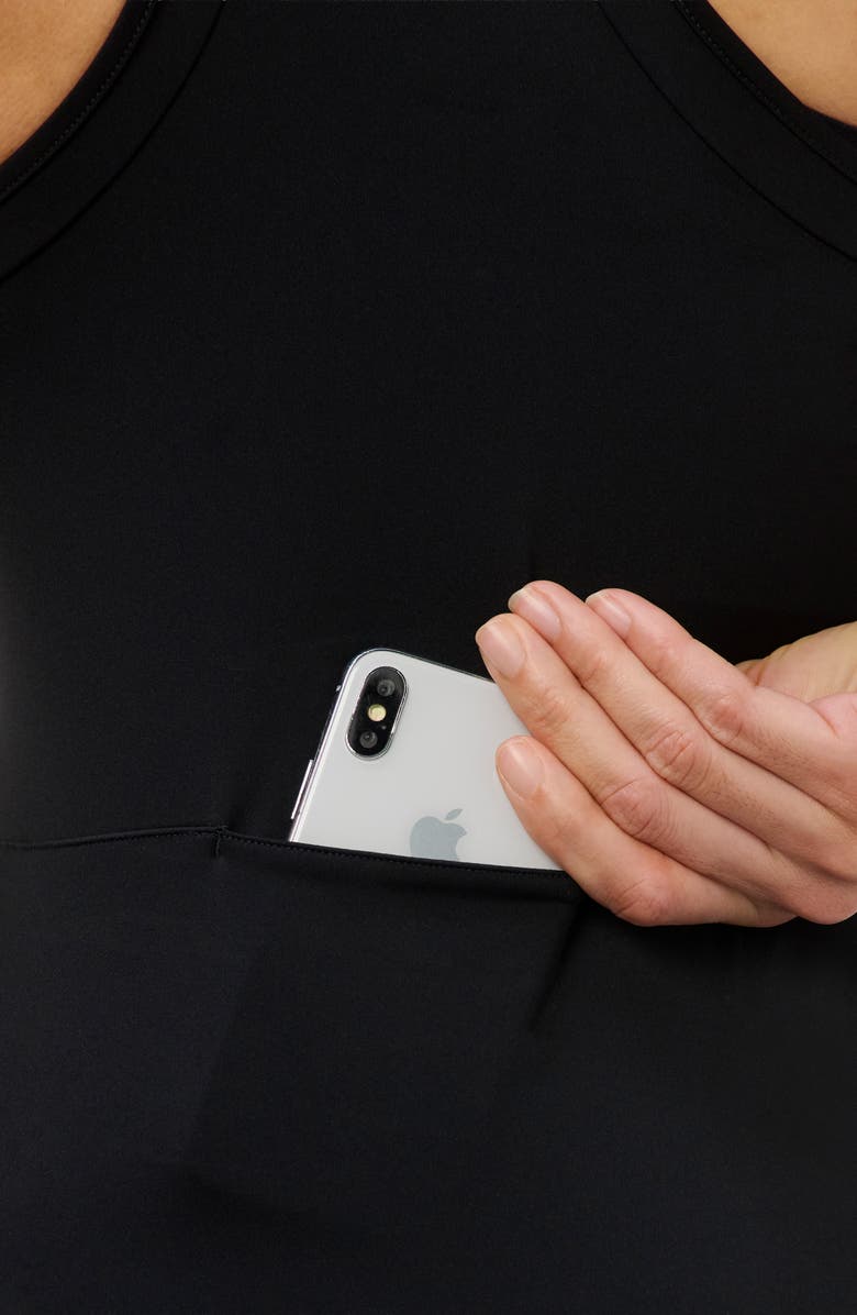 Sweaty Betty Runner's High Racerback Tank, Alternate, color, Black