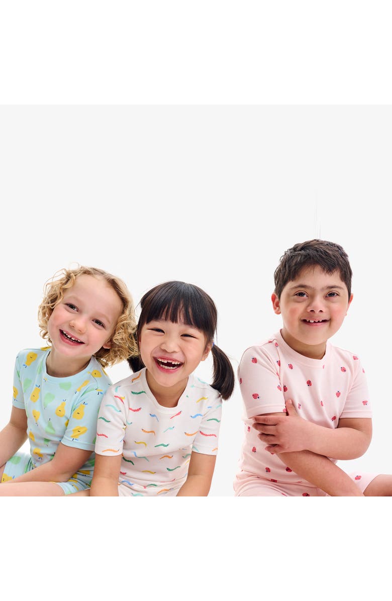 Primary Kids Organic PJ Short In Rainbow Critters, Alternate, color, 