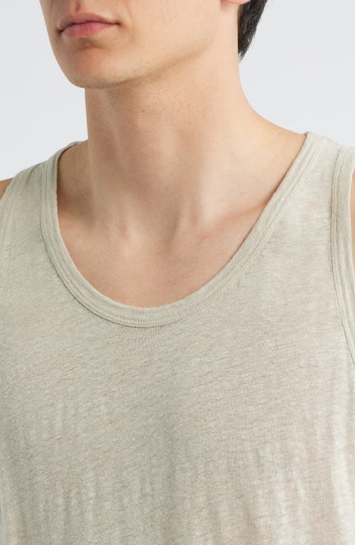 Alex Crane Linen Tank In Neutral