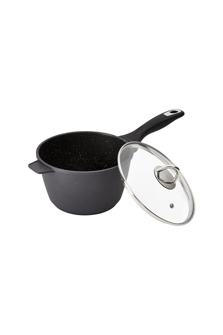 GRANITE Saucepan with Lid 3.1qt, Alternate, color, BLACK