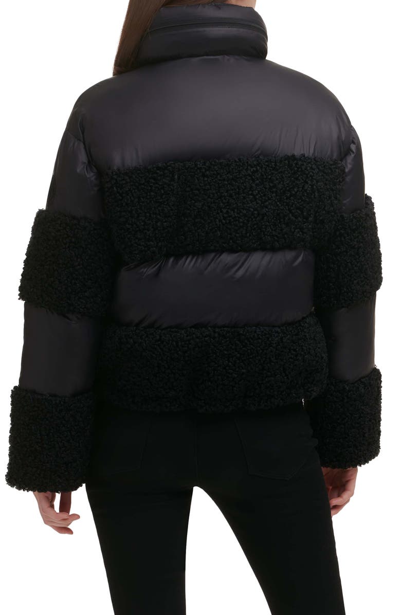 DKNY Teddy Faux Fur Puffer Jacket, Alternate, color, 