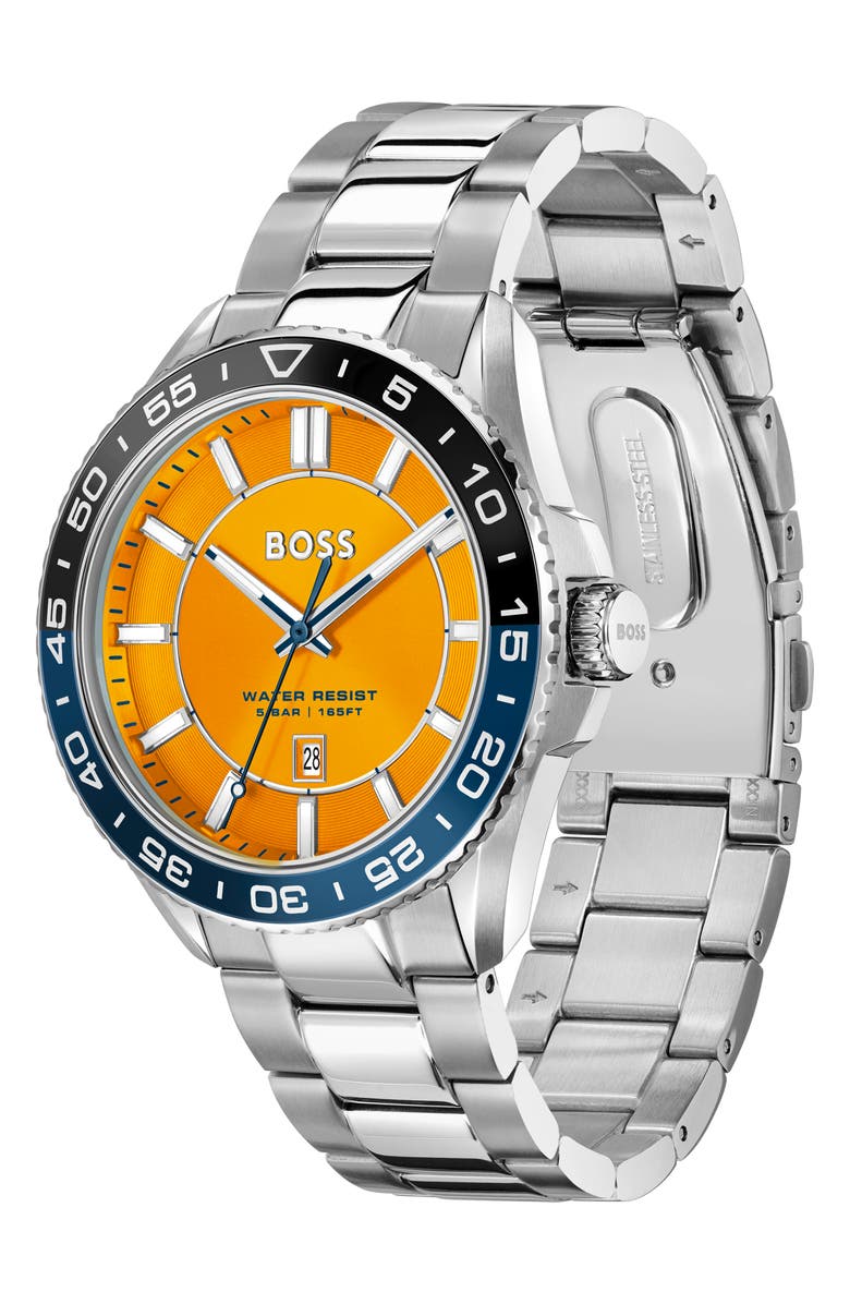 BOSS Runner Bracelet Watch, 44mm, Alternate, color, Orange