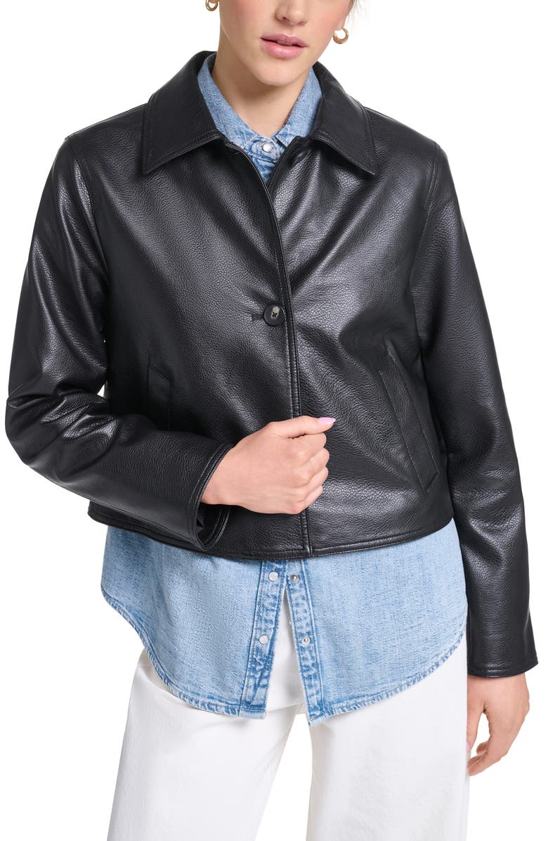 Levi's Crop Faux Leather Jacket, Main, color, 