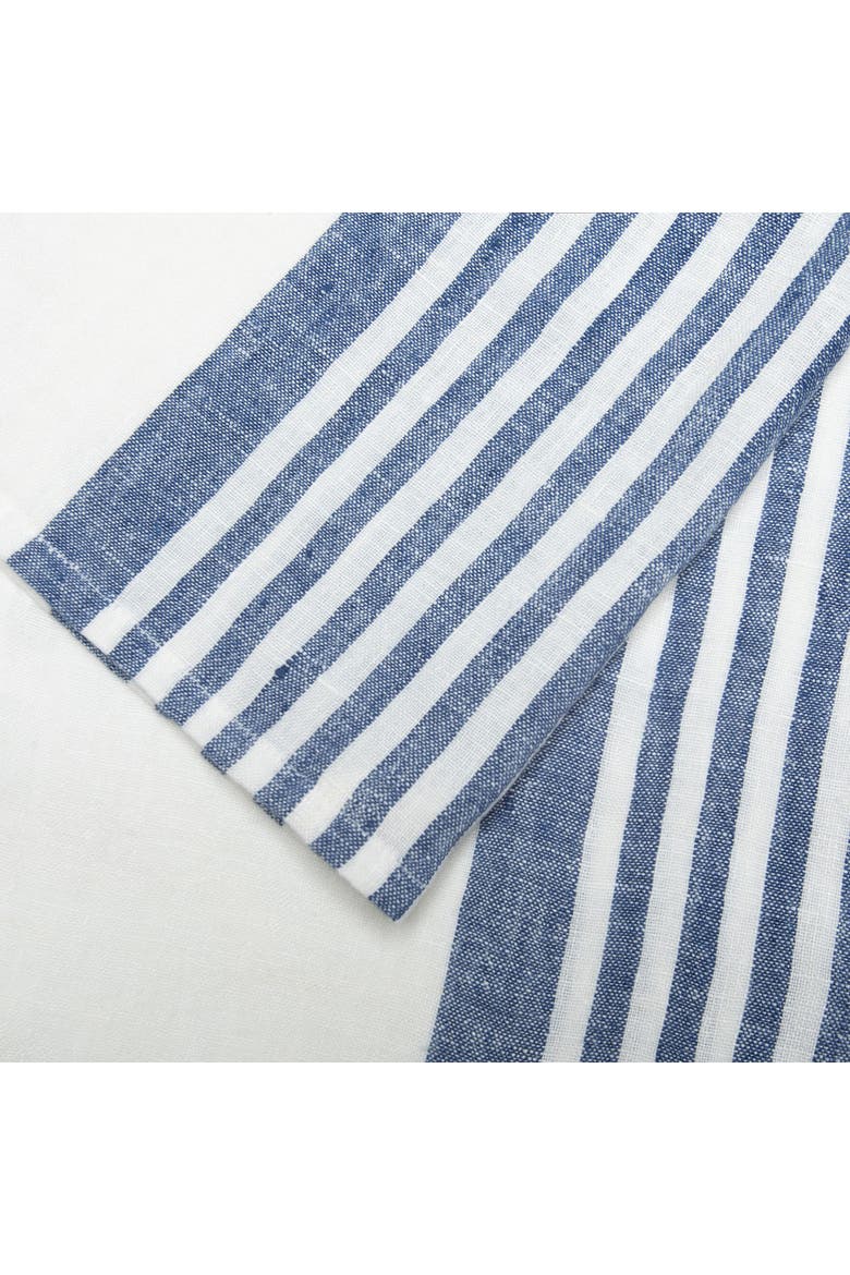Brittany Tea Towels - Set of 2, Alternate, color, White, Blue 20" x 30"