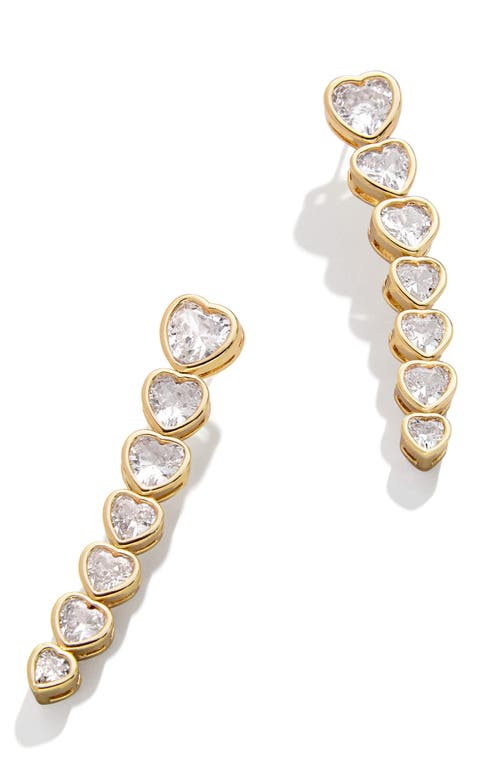 Baublebar Cubic Zirconia Heart Bezel Drop Earrings In Clear