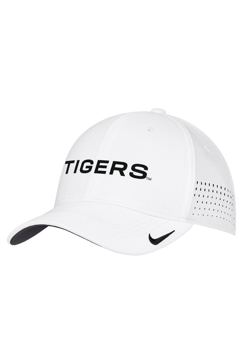 Men's Nike White Missouri Tigers 2026 On-Field AeroBill SwooshFlex Dri-FIT Hat, Main, color, White