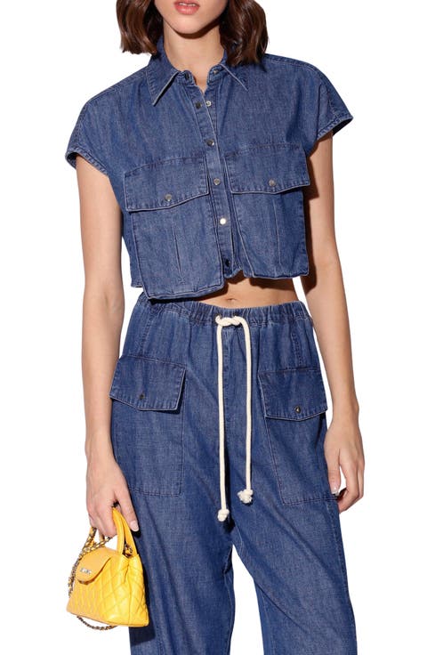 Bryce Crop Denim Top