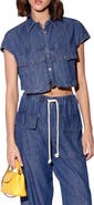 Walter Baker Bryce Crop Denim Top