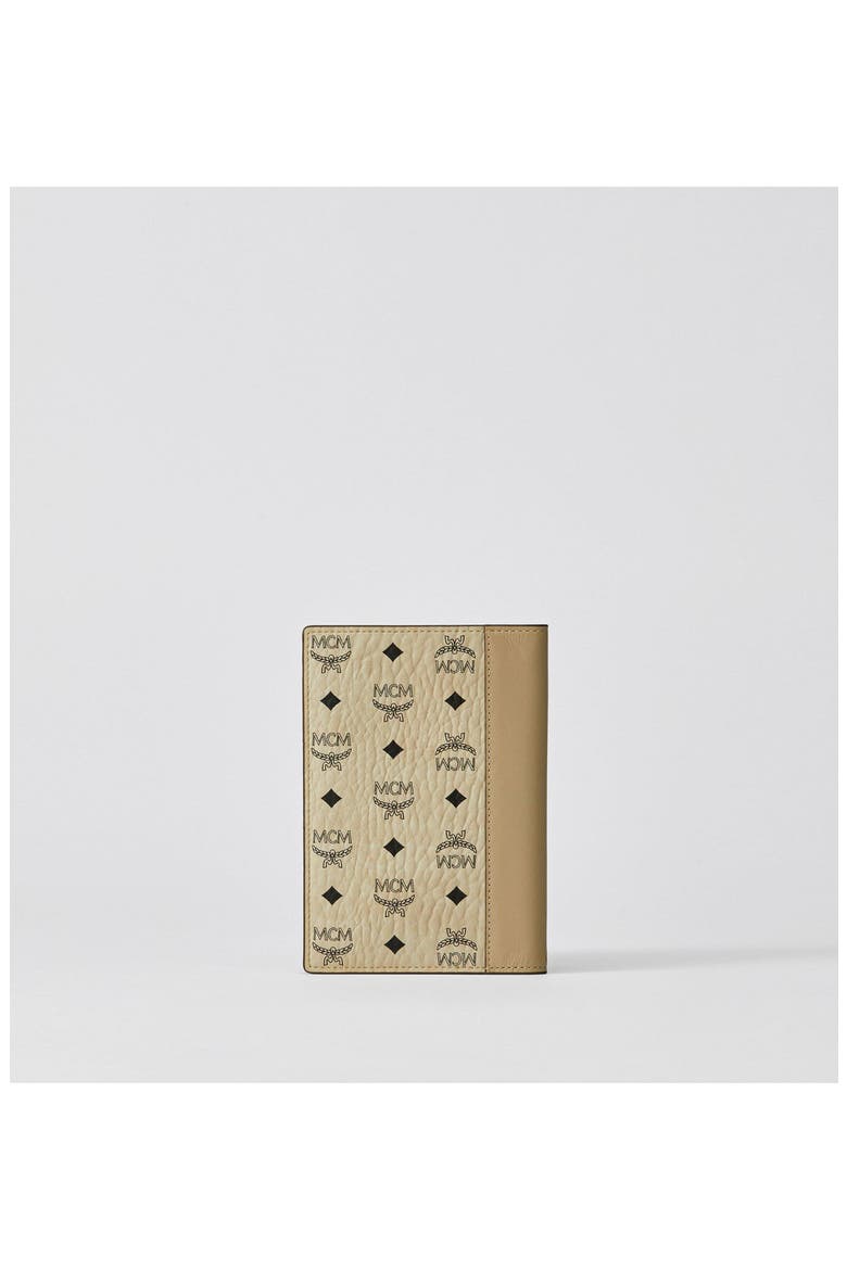 Ottomar Passport Holder in Visetos Leather Mix, Alternate, color, Beige + Black