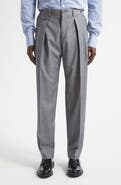 Dolce&Gabbana Cavallo Pleated Plaid Virgin Wool Pants